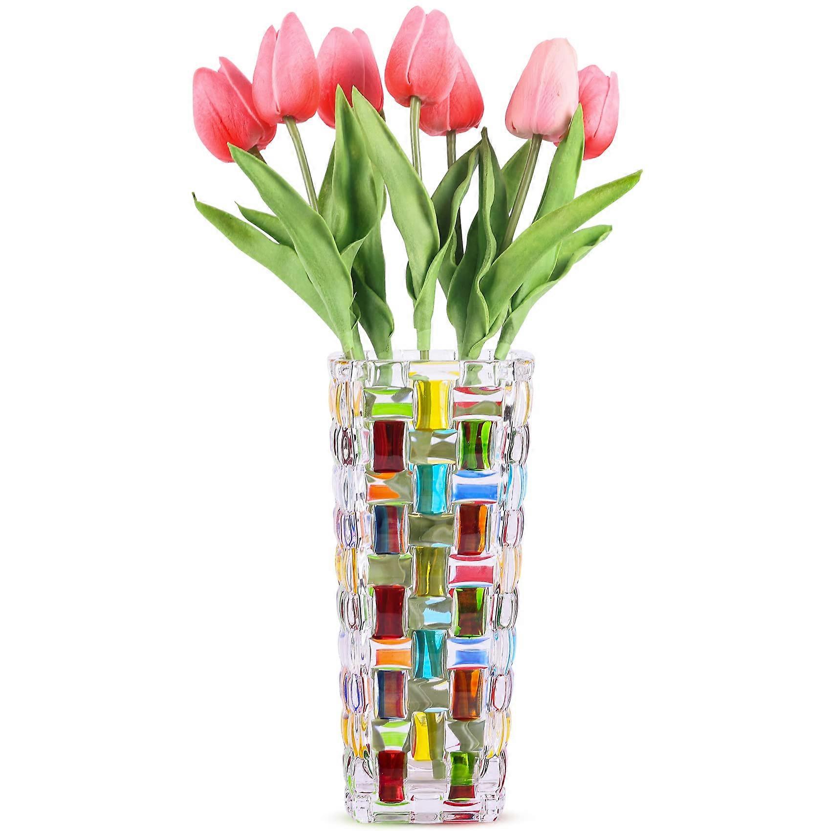 1 hand-woven style crystal vase, suitable for flower arrangement