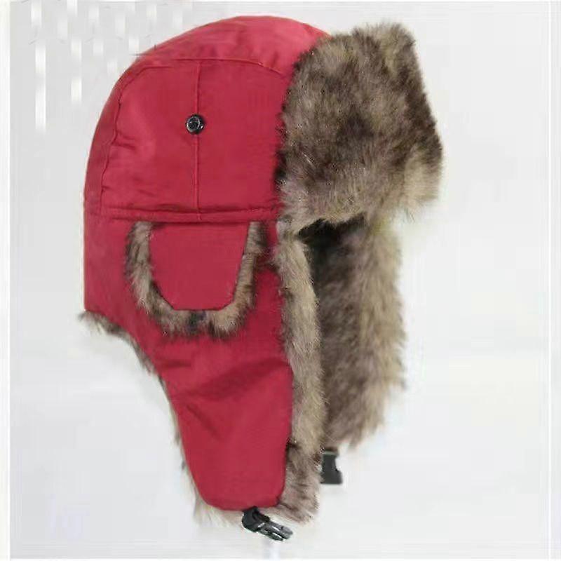 Unisex Kış Suni Kürk Kap Rus Şapka Ushanka Sıcak Kayak Trapper Aviator Kapakları