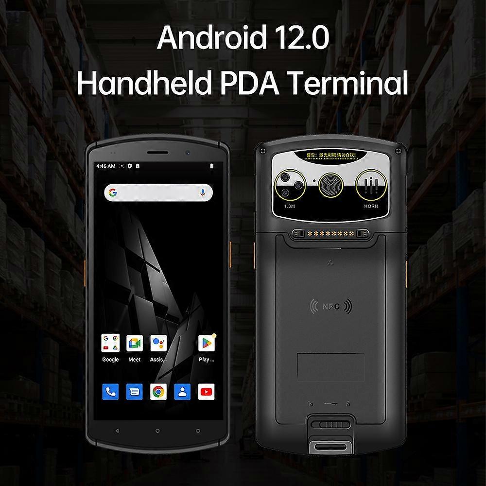 Android 12.0 Barcode Scanner Handheld PDA Terminal Support 1D/2D/QR Code 2/3/4G/ WiFi /BT/2.4G 5Ghz 