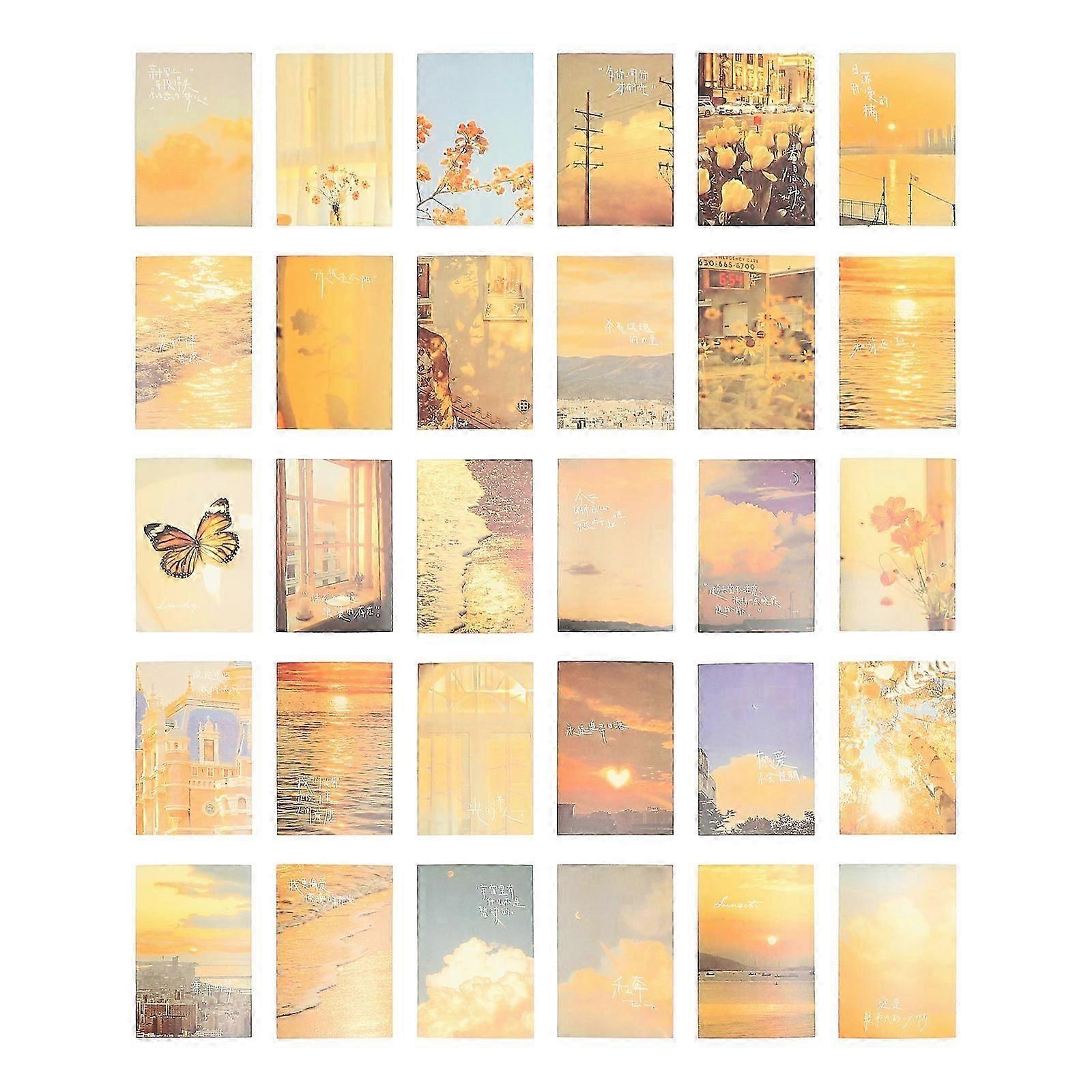 30Pcs Scrapbook Decorative Material Cards Background Cards Scrapbook Material Cards
