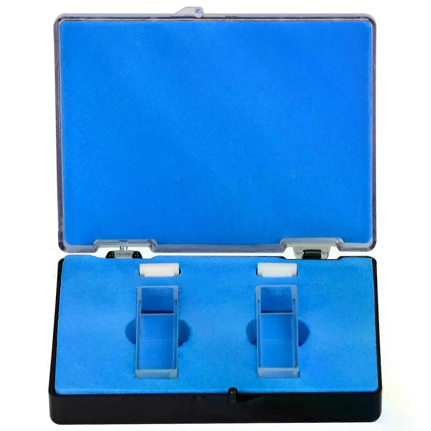 Quartz Cuvette Spectrophotometer Cuvettes 10 mm Path Length 45mm Height 35 ML Capacity - 2 PCS