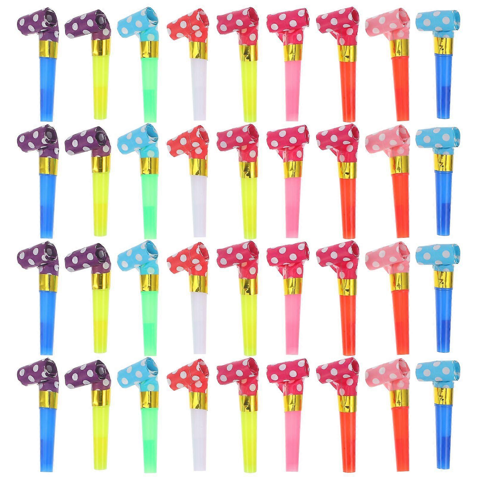 60pcs Party Blower Plastic Noise Makers Cheering Props Party Blow Horns