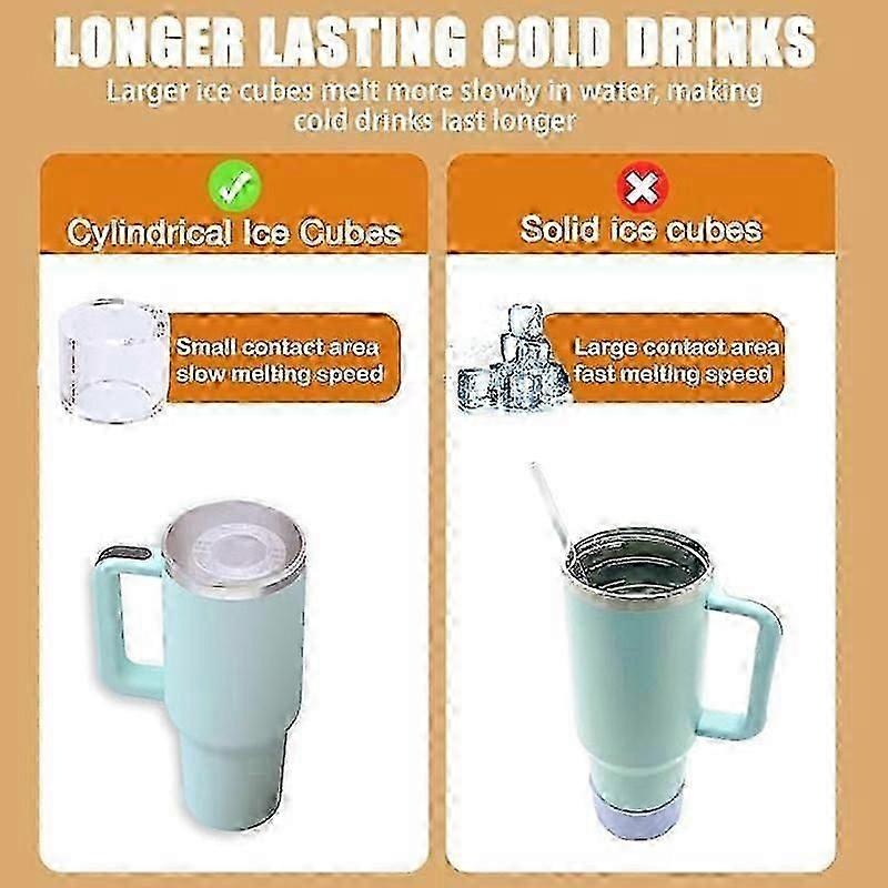 2/3/4/30Grid zásobník na kostky ledu pro Stanley Cup Tumbler Cup, silikonová forma na led ve tvaru válce s víkem, příslušenství Stanley Cup