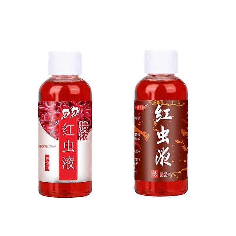 1pcs Fish Bait Additive Red Worm Liquid For Trout Cod Carp Bass Fish Attractant Strong Concentration Fishbait Fishing Goods 60ml