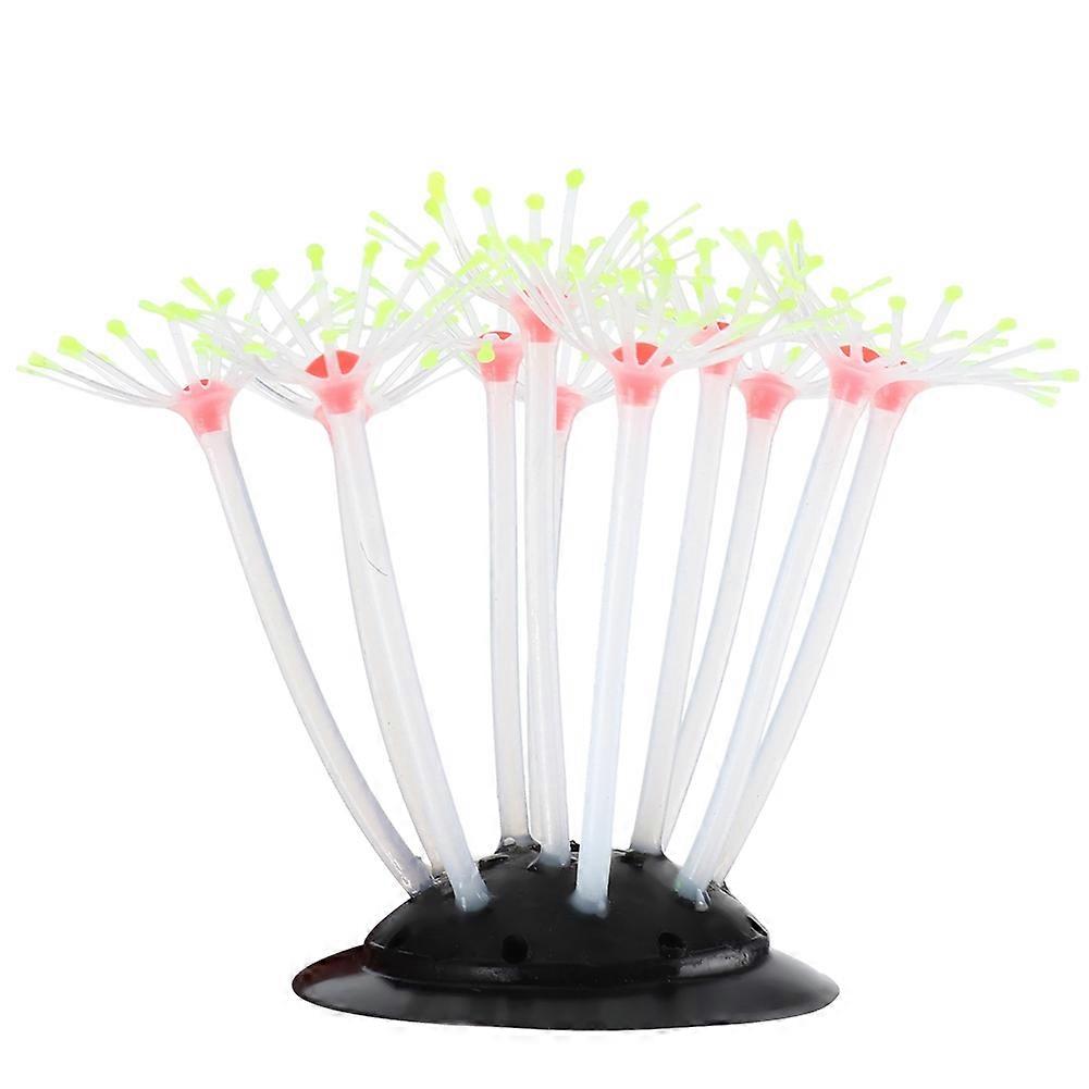 Artificial Suction Cup Base Feather Coral Fish Tank Landscape Decor