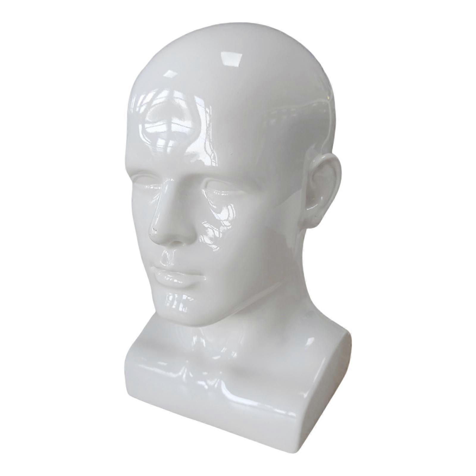 Men Mannequin Head PVC Display Stand Durable Styling Training Head for Game