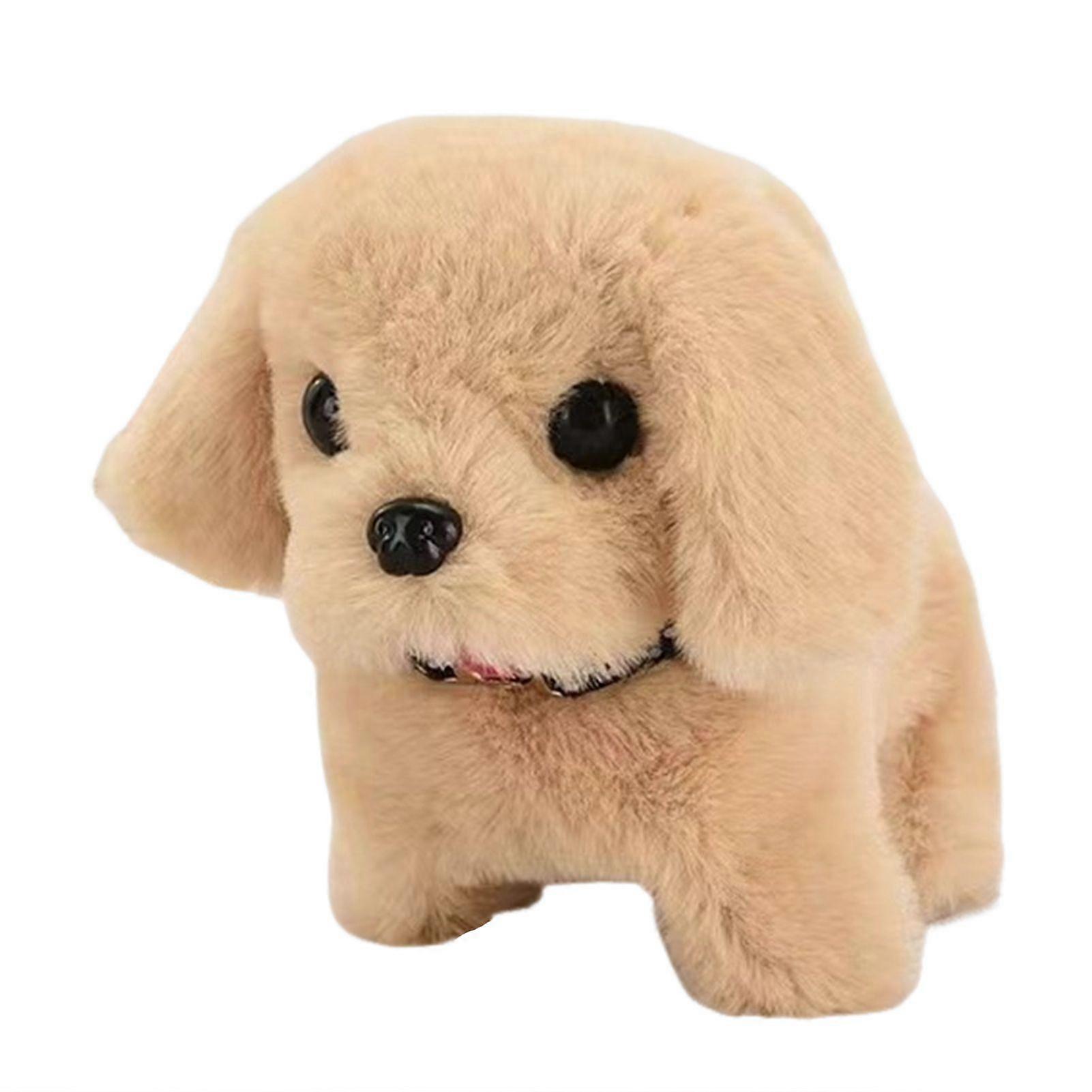 Plush Golden Retriever Toy Interactive Puppy Walking Barking Tail Wagging Stretching Companion Animal for Kids Toddlers Fun Electronic Toy