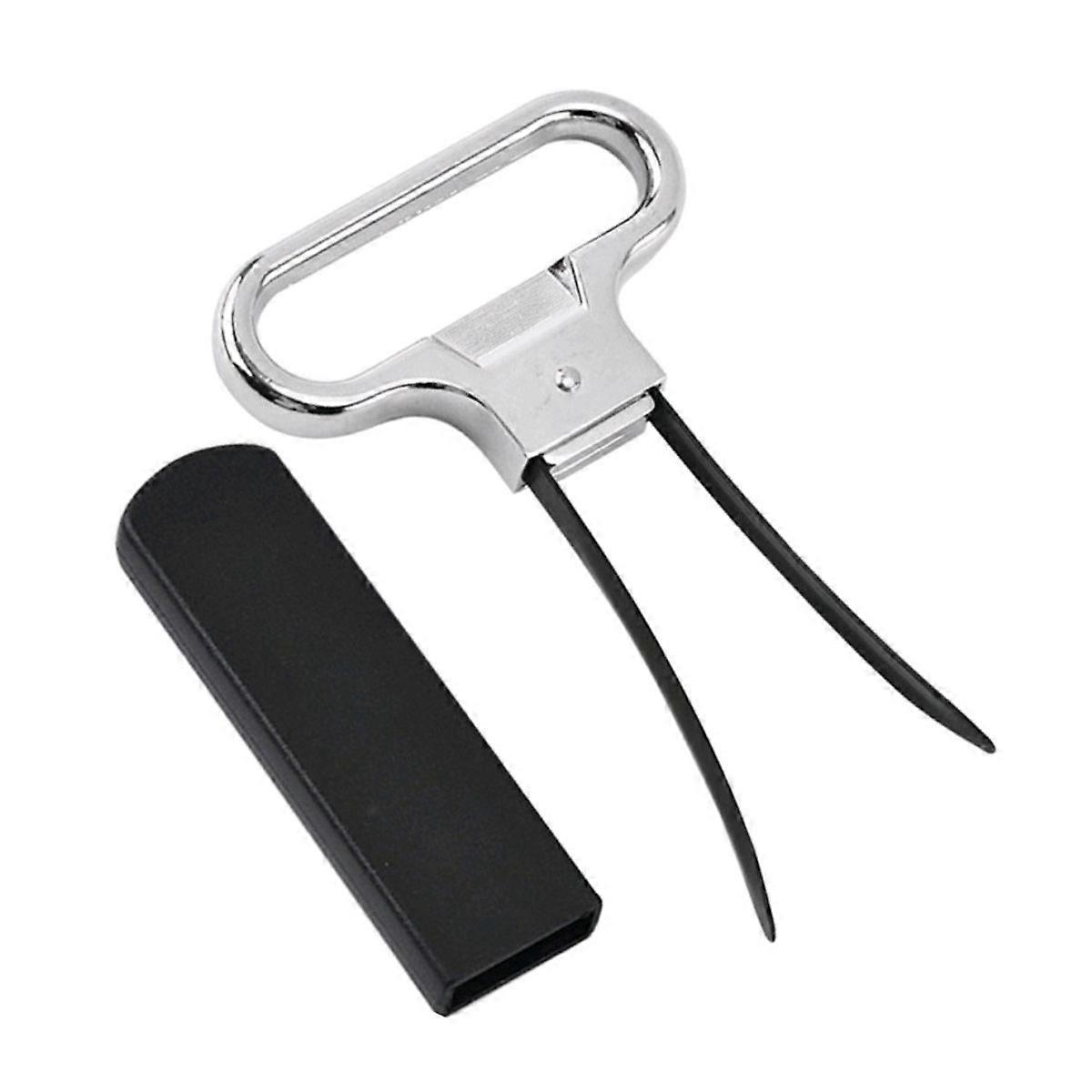 Two-Prong Cork Puller, Elegant And Functional Sommelier Tool For Preserving Cork Integrity In Vintage Bottles, With Stainless Steel Design