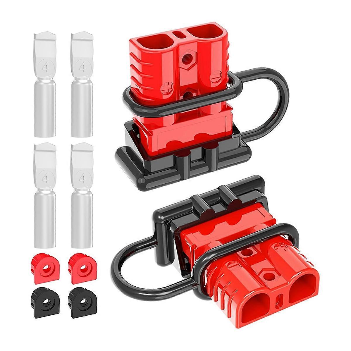 Anderson Connector,120A 2-6 Gauge Battery Quick Connect 12V-36V Anderson Plug Battery Cable Quick Connect(2 Pack)