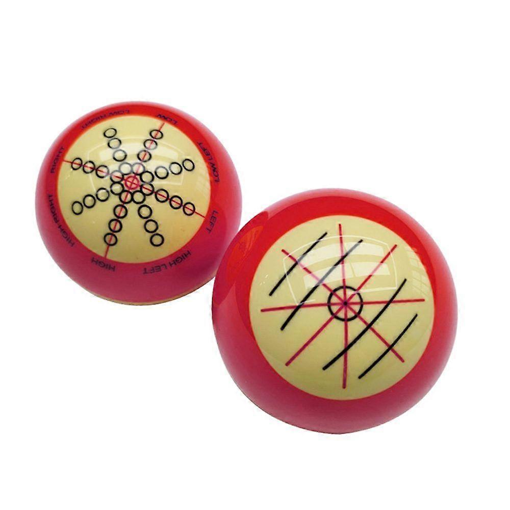 Red and White Resin Cue Ball Training Artifact for Billiards Practice