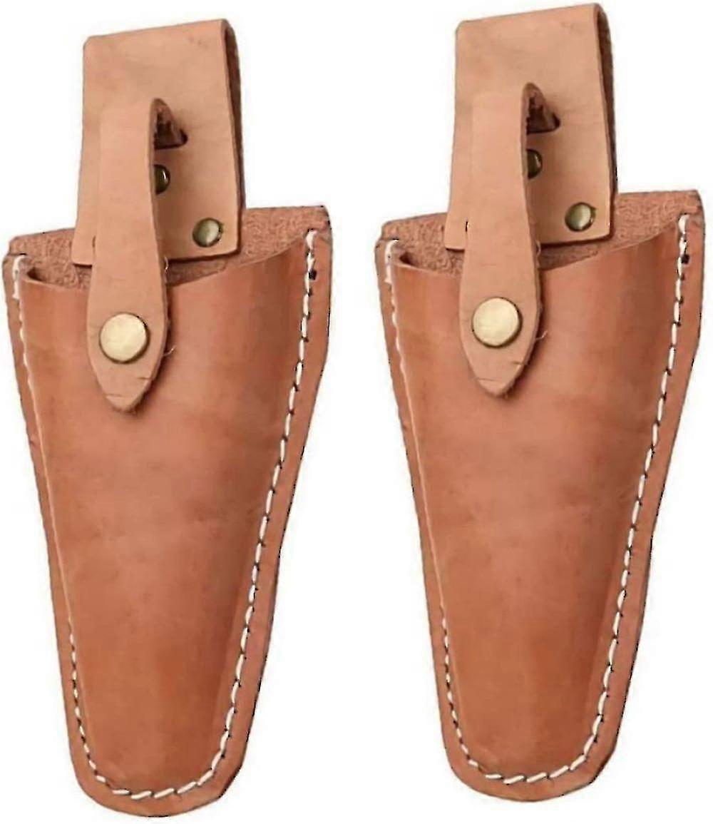 Lederen snoeischaar schede tuingereedschap holster snoeischaar holster met Snap 2 stuks 20,5 cm