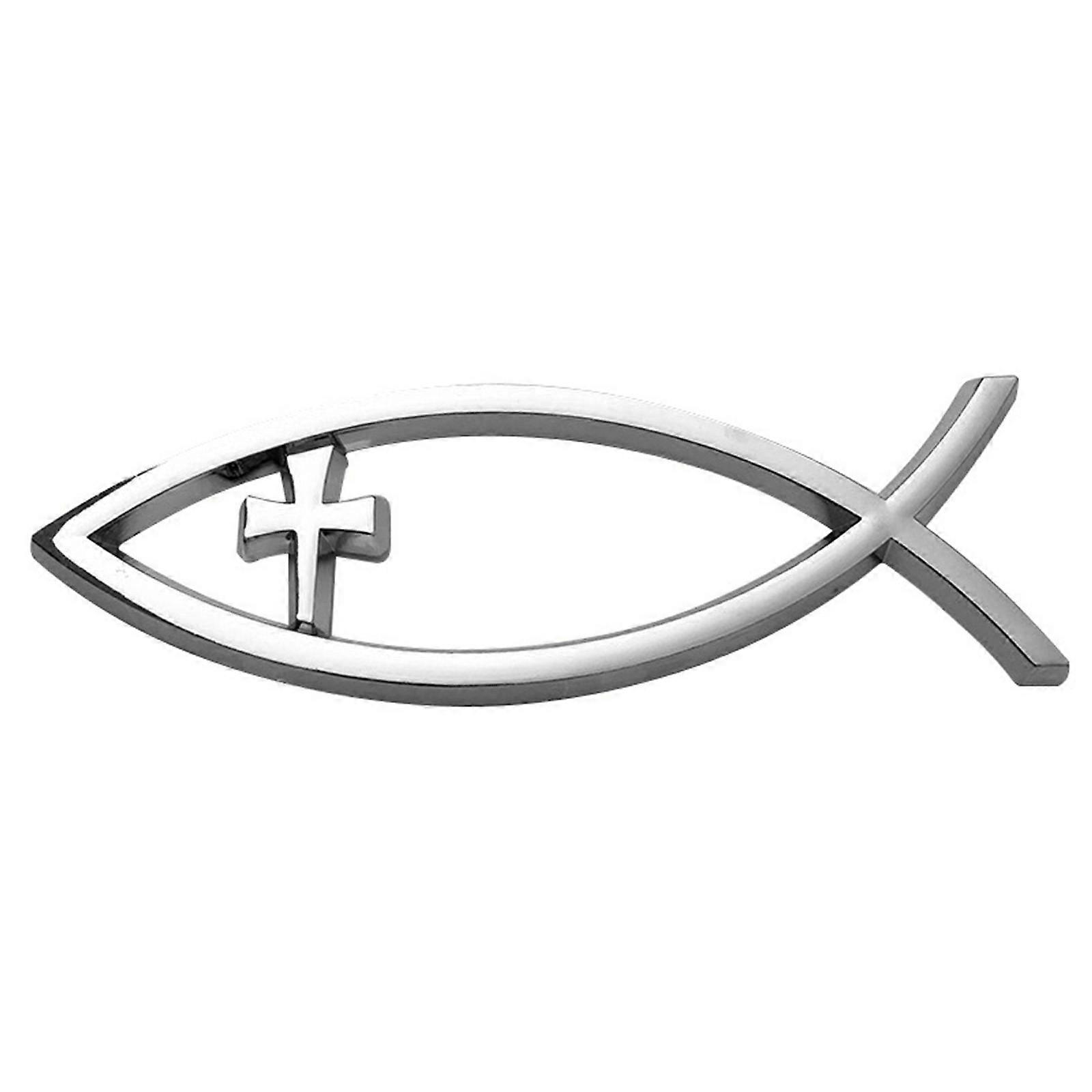 Faith Inspired Araba Pencere Çıkartmaları Ichthys Balık Tasarımları Dizüstü Bilgisayarlar ve Ev Aletleri için Kendinden Yapışkanlı Kurtarıcı Balık Çıkartmaları