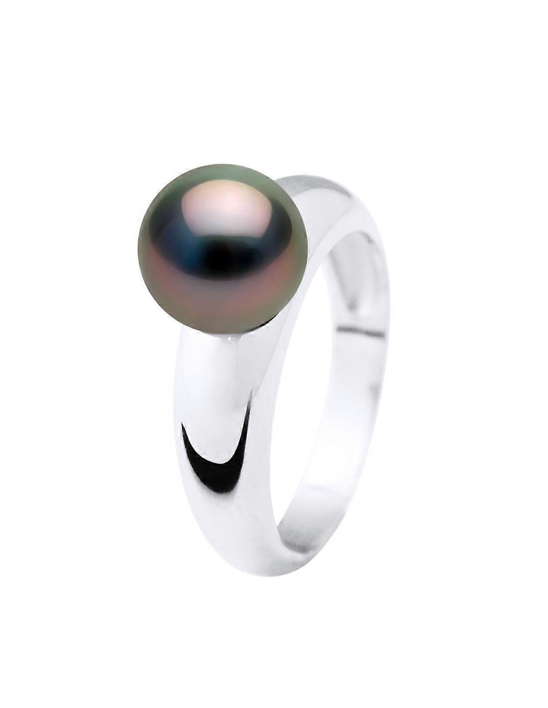 Rounded ring Tahiti Bead 8-9 mm - Silver - ORIHEI