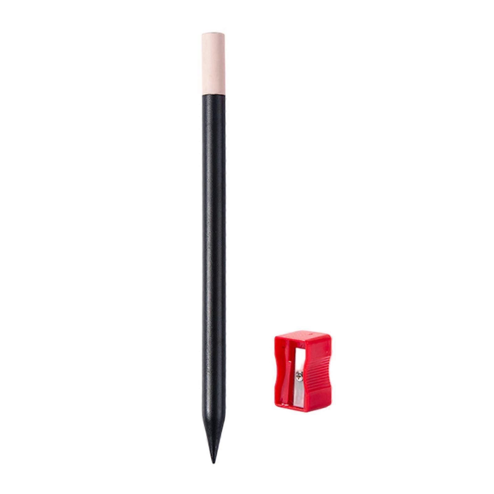 Inkless Pencil Eternal for Writing Sketching Drawing, Pencil Everlasting Pen with Sharpener and Eraser, Eternal Pencil Pink