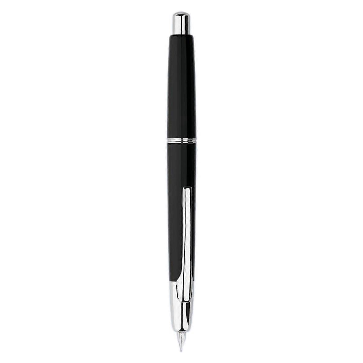 Resin Fountain Pen Black(Silver Clip)