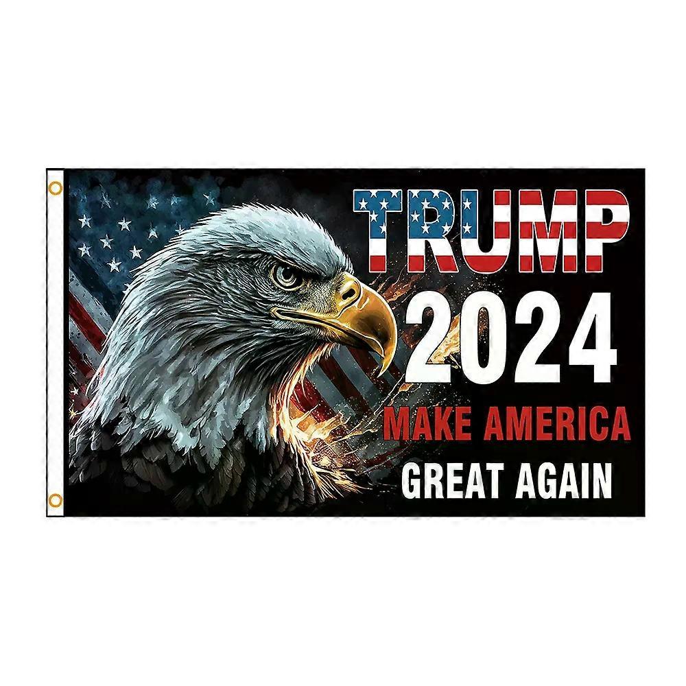 90x150cm 3x5FTS トランプ 2024 アメリカを再び偉大にする 愛国的な鷲の旗 ドナルド トランプの旗 MAGAグッズ