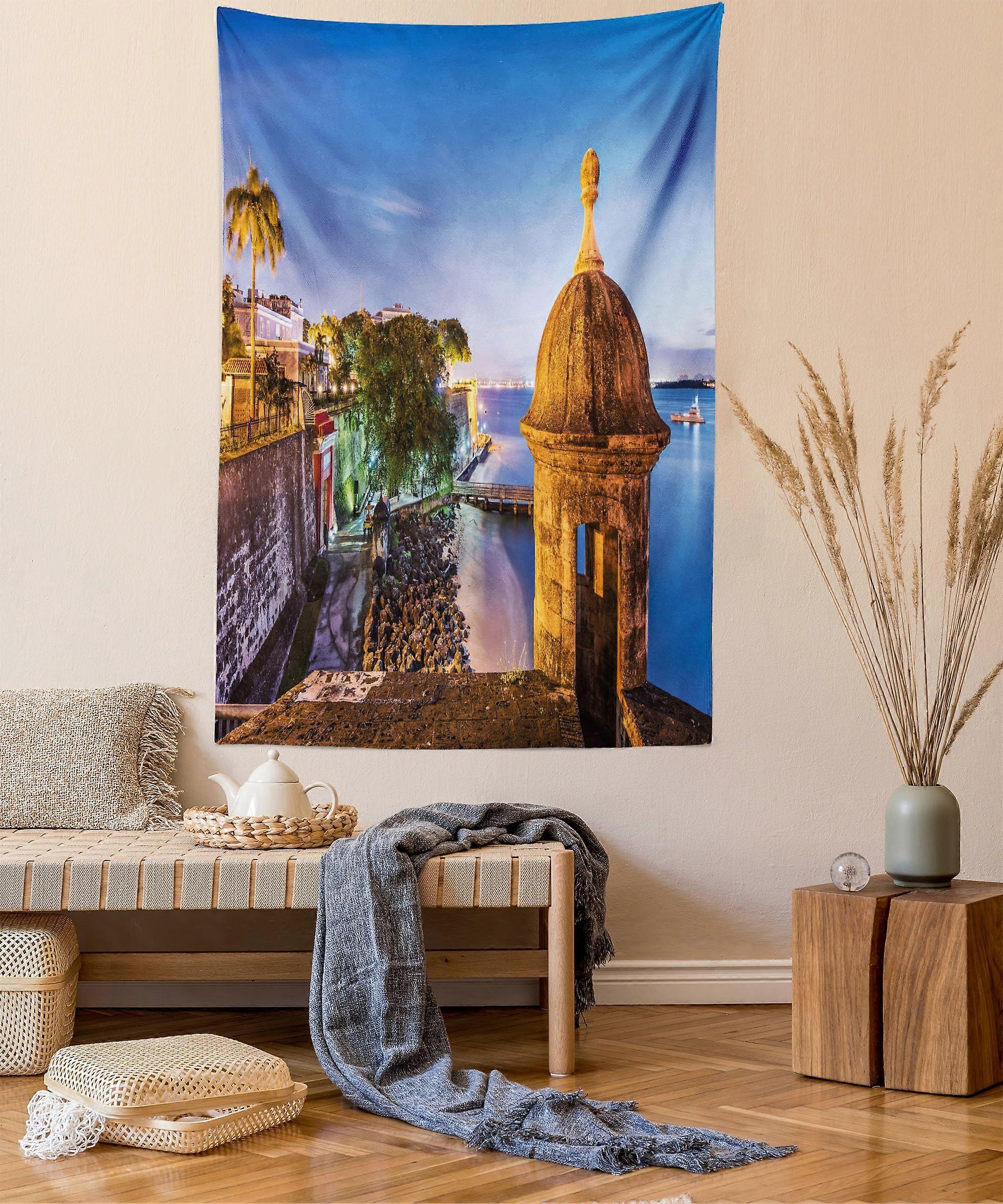 Retro Style Architectural Elements Photography Tapestry for Bedroom 30" X 45"