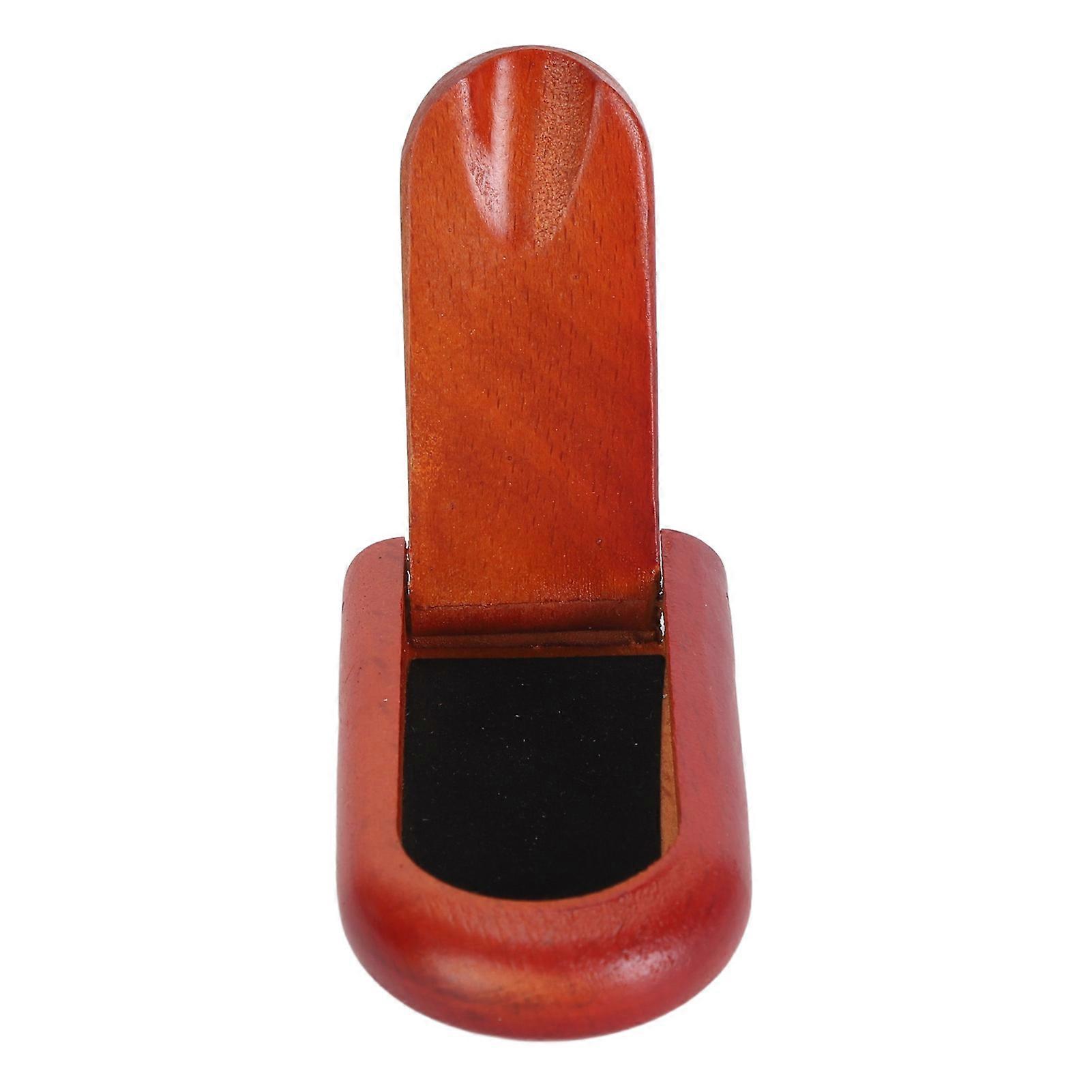 Foldable Pipe Holder Small Portable Wooden Folding Single Pipe Stand for Smoking Pipe Display Red Varnish