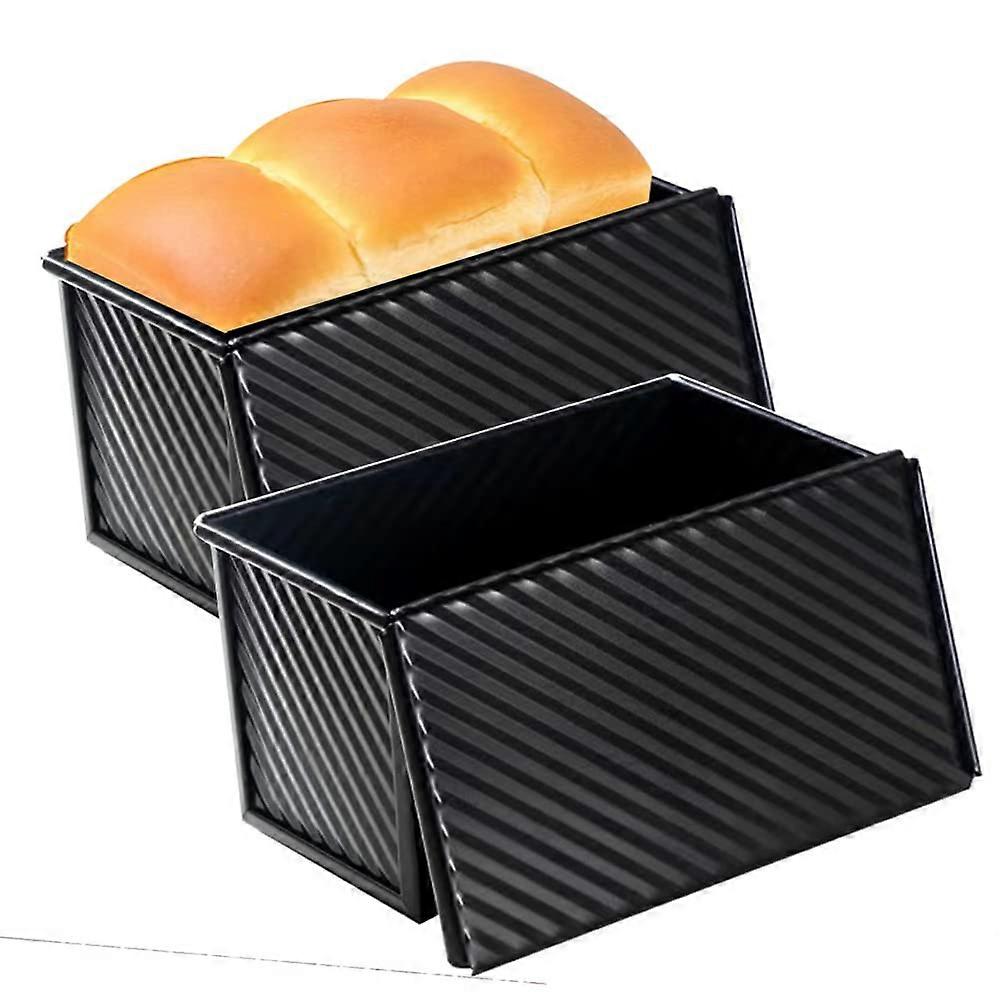 2 Pcs Non-Stick Carbon Steel Bread Pan Pan Loaf for Baking Bread and Toast Mold
