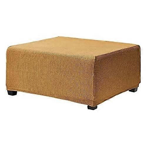 Gold Ottoman Slipcovers 143x70x32cm, Large Rectangular Footstool Covers With Elastic Band, Soft Stretch Slipcovers