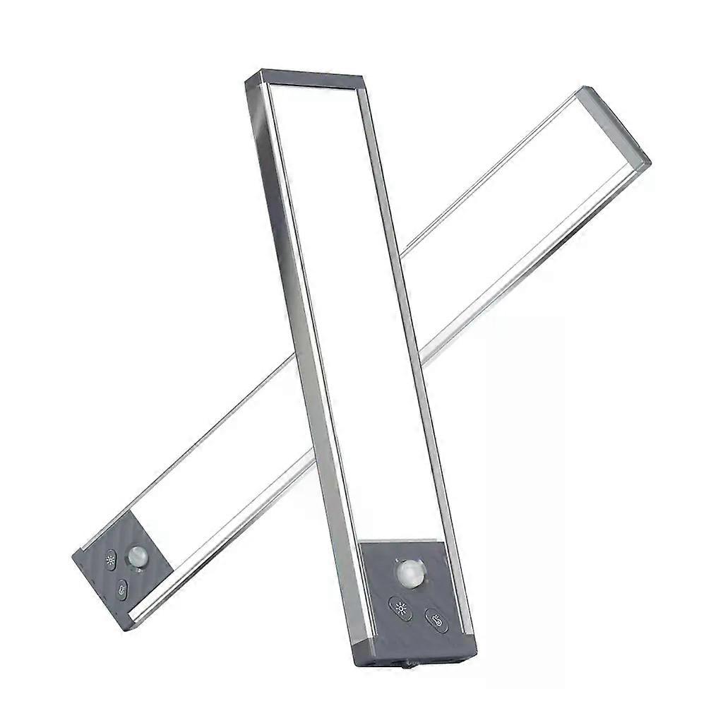2-Pack LED Cabinet Lights with USB Sensor, 23cm, 3 Light Colors, Under Cabinet Lighting (White)