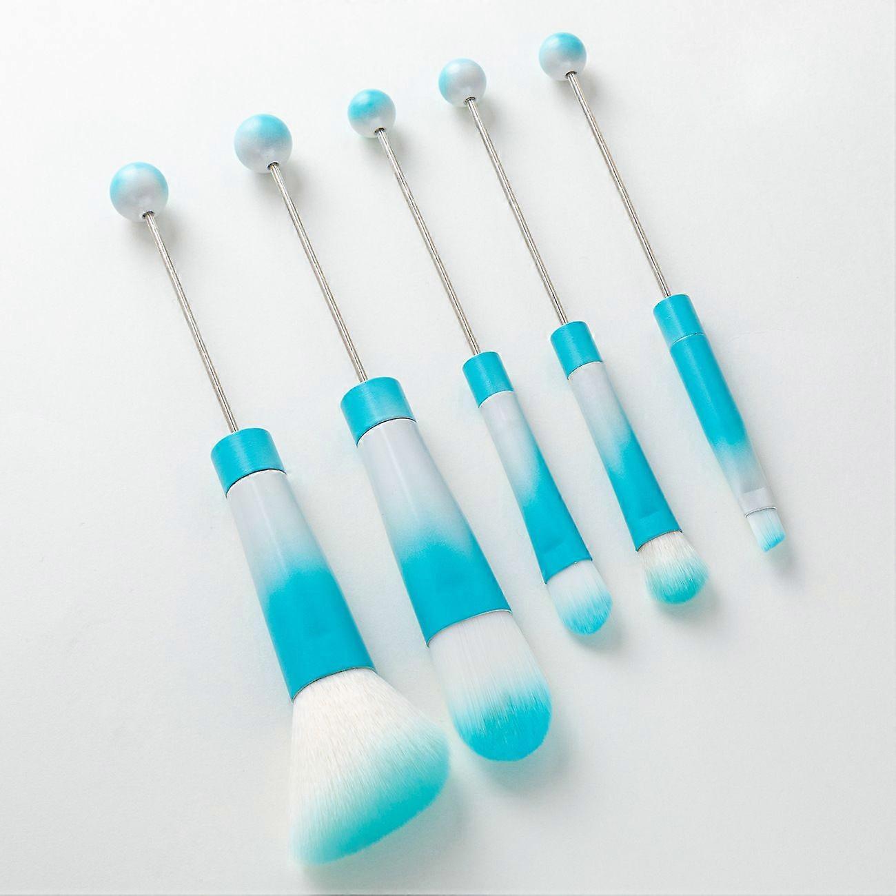 5-Piece Makeup Brush Set with Silicone Balls for DIY Beadable Cosmetic Brushes Unique Beauty Tool