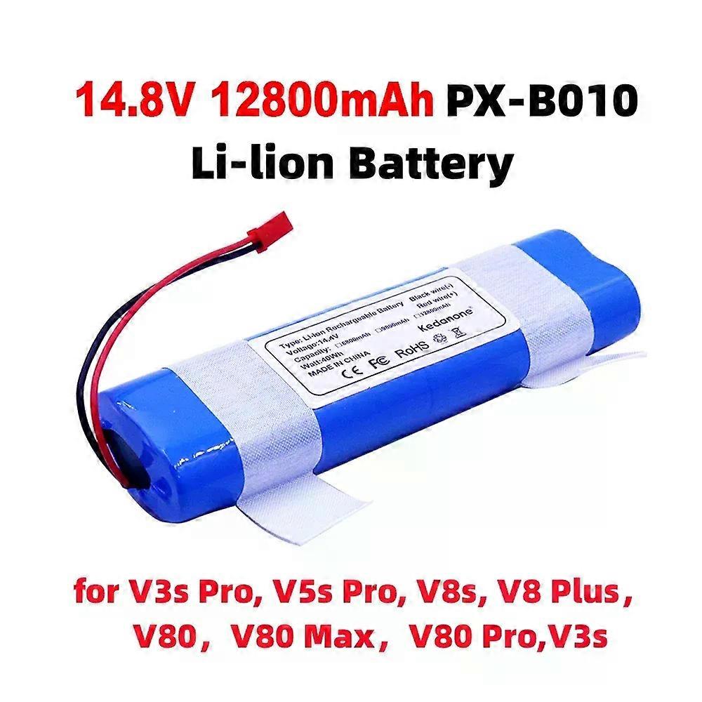 Applies to 14.8V Battery 12800mAh Lithium Battery for ILIFE V3s Pro V50 V5s Pro V8s V80 Max B5 Max S5 Pro X750 Robot Vacuum Cleaner Battery