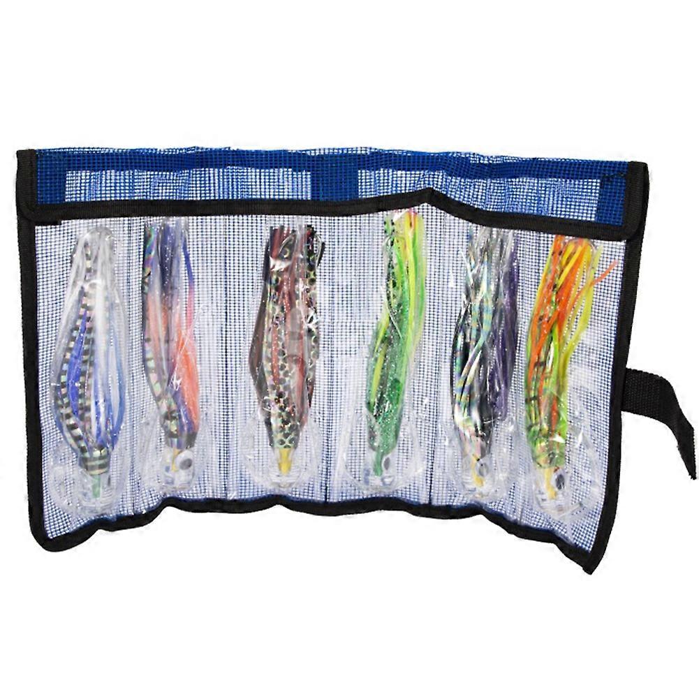 6Pcs Angeln Trolling Köder Silikon Jig Röcke mit Unkrautschutz Künstliche Köder