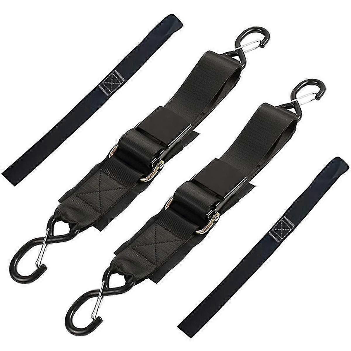 2-Pack Boat Trailer Transom Tie-Down Straps,2in x 4ft Adjustable Transom Straps with Quick Release Buckle