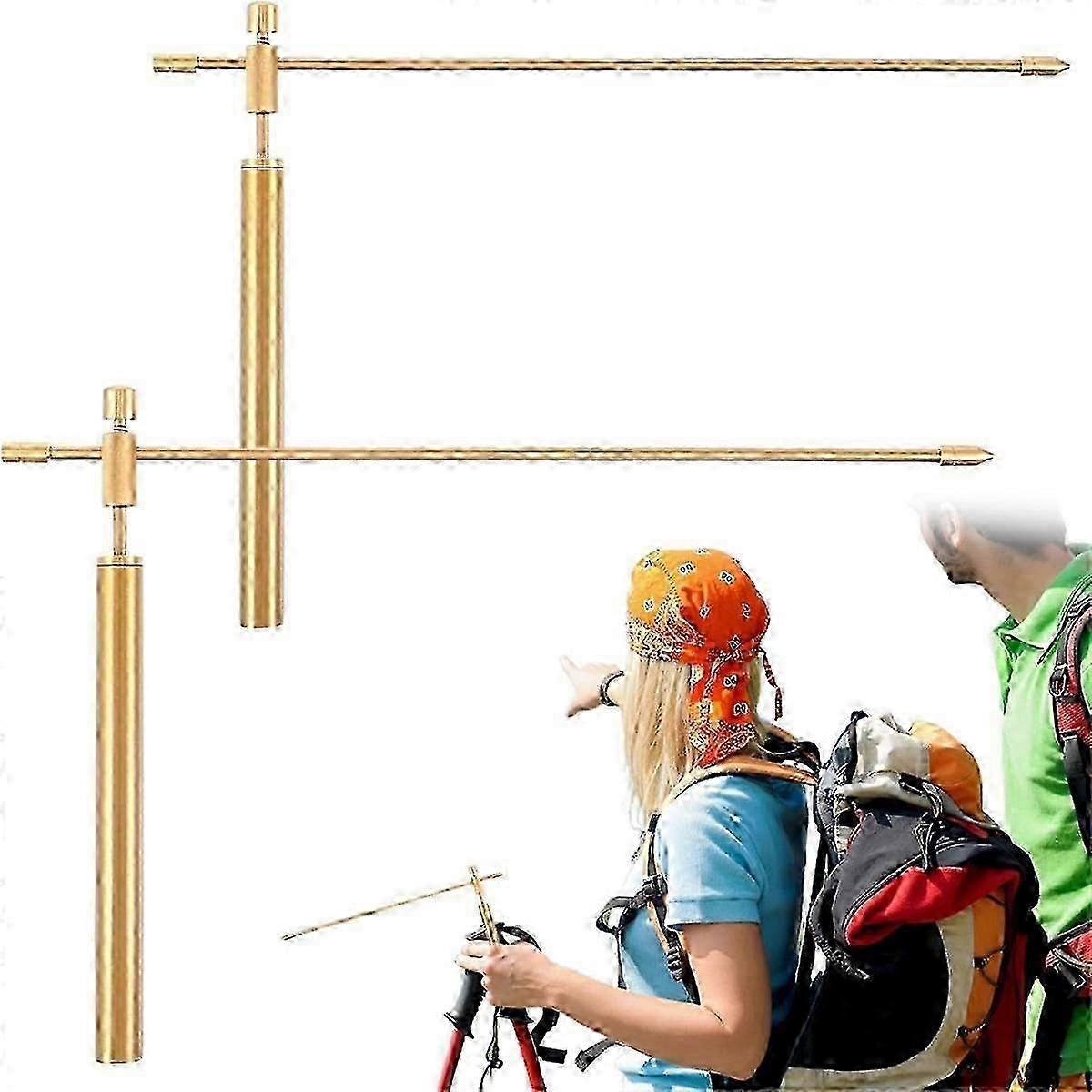 Dowsing Rods Copper 1 Pair Smooth Rotation Divining Rods Solid Copper Rods Dowsing Rods Spiritual with Instructions-coet