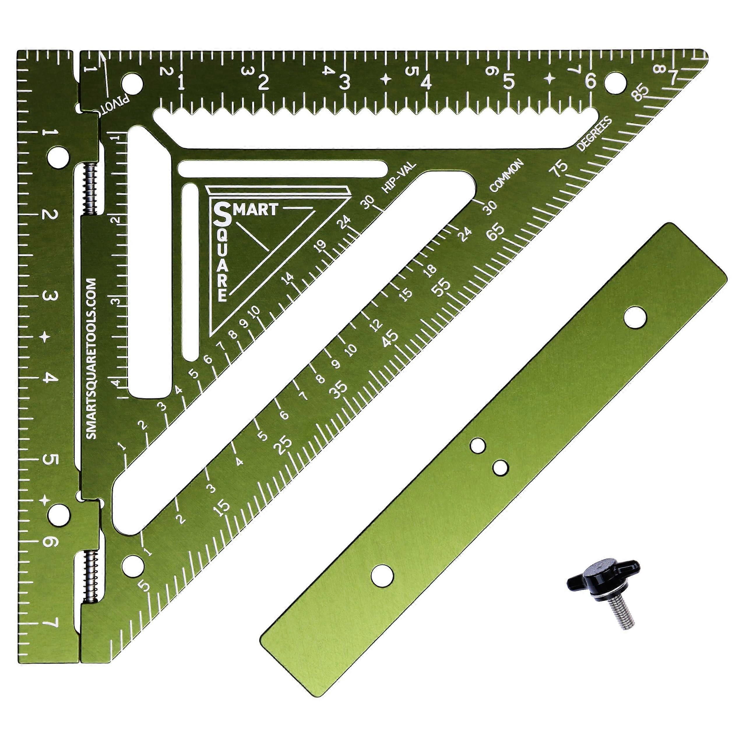 Commando 7.5' Advanced Carpenter Square with Jig Block Accurate Flatwork and Markings Repetitive (Ambush)