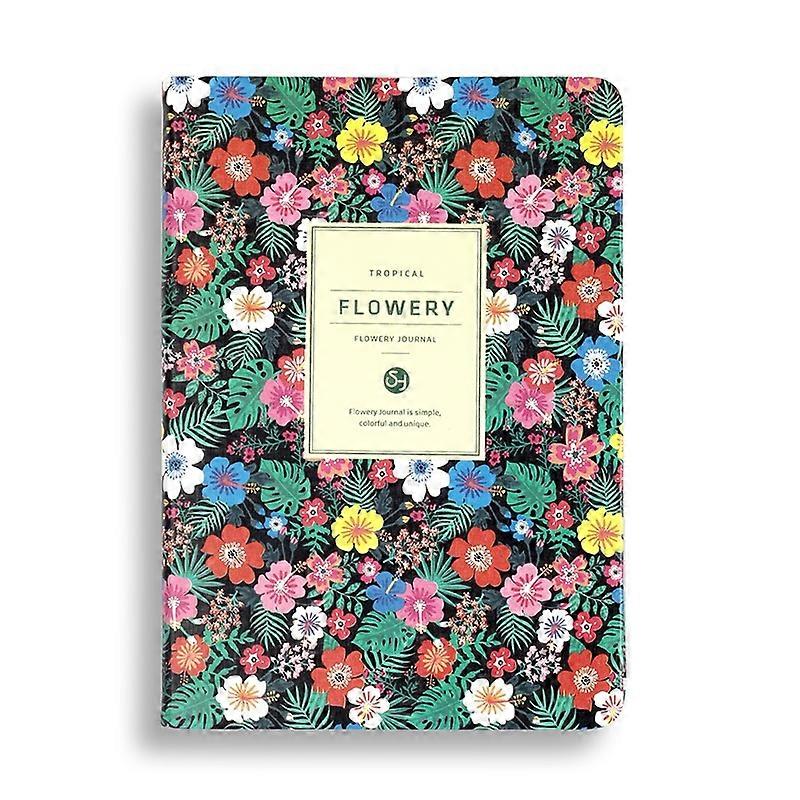 PU Leather Flower Diary Weekly Plan Cute Notepad Small Fresh Business Notebook Office Study Stationery A5