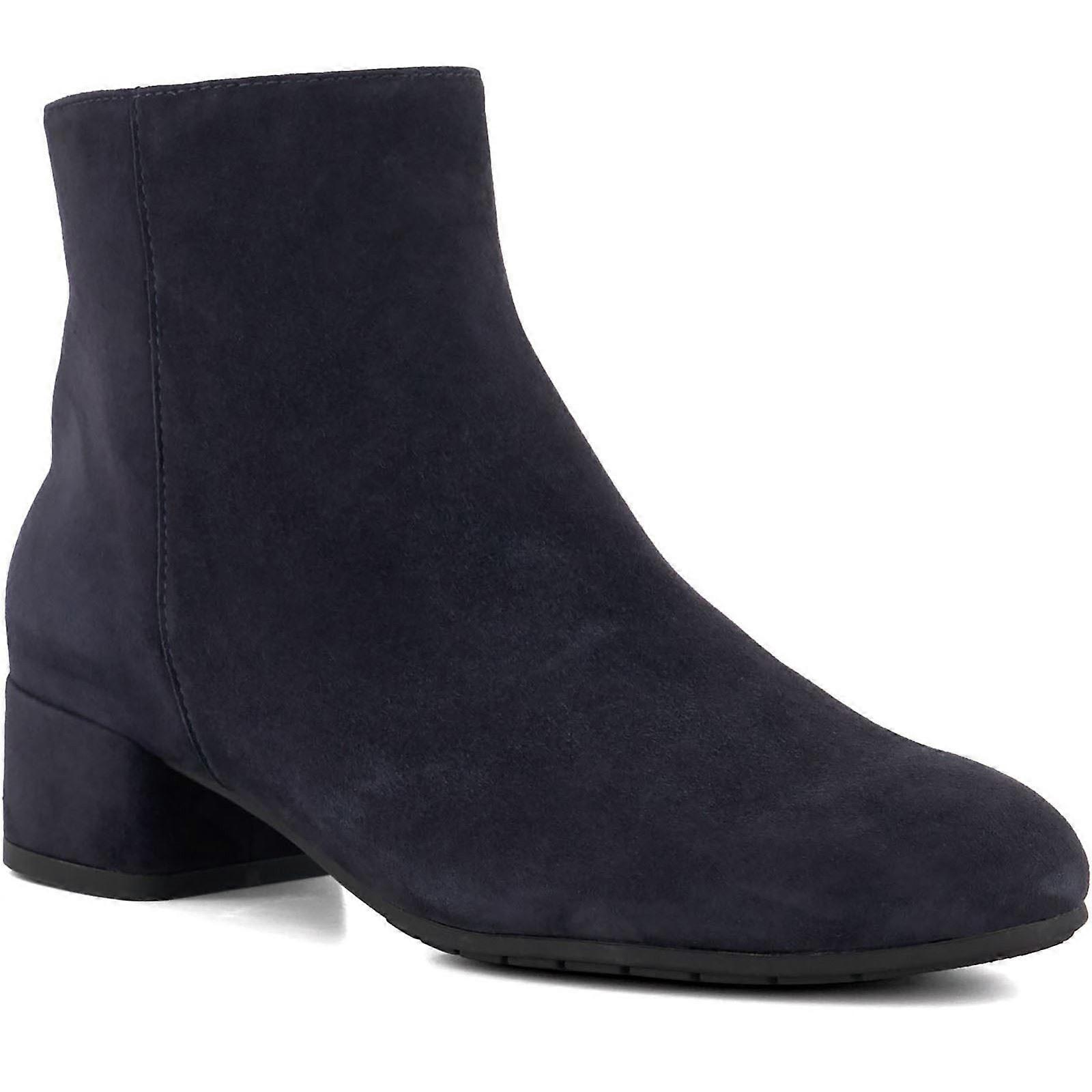 Dune Pippie Navy Suede Female Ladies Ankle Boots-8