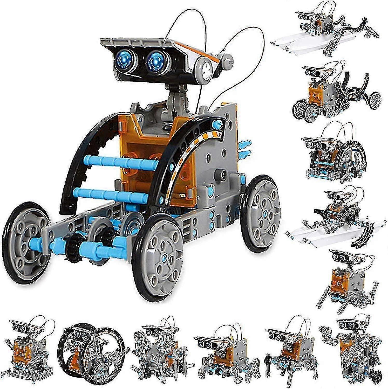New Stem 12-in-1 Education Solar Robot Toys -190 Pieces Diy Building Science Experiment Kit For Kids Aged 8-10 And Older,solar Powered By The Sun