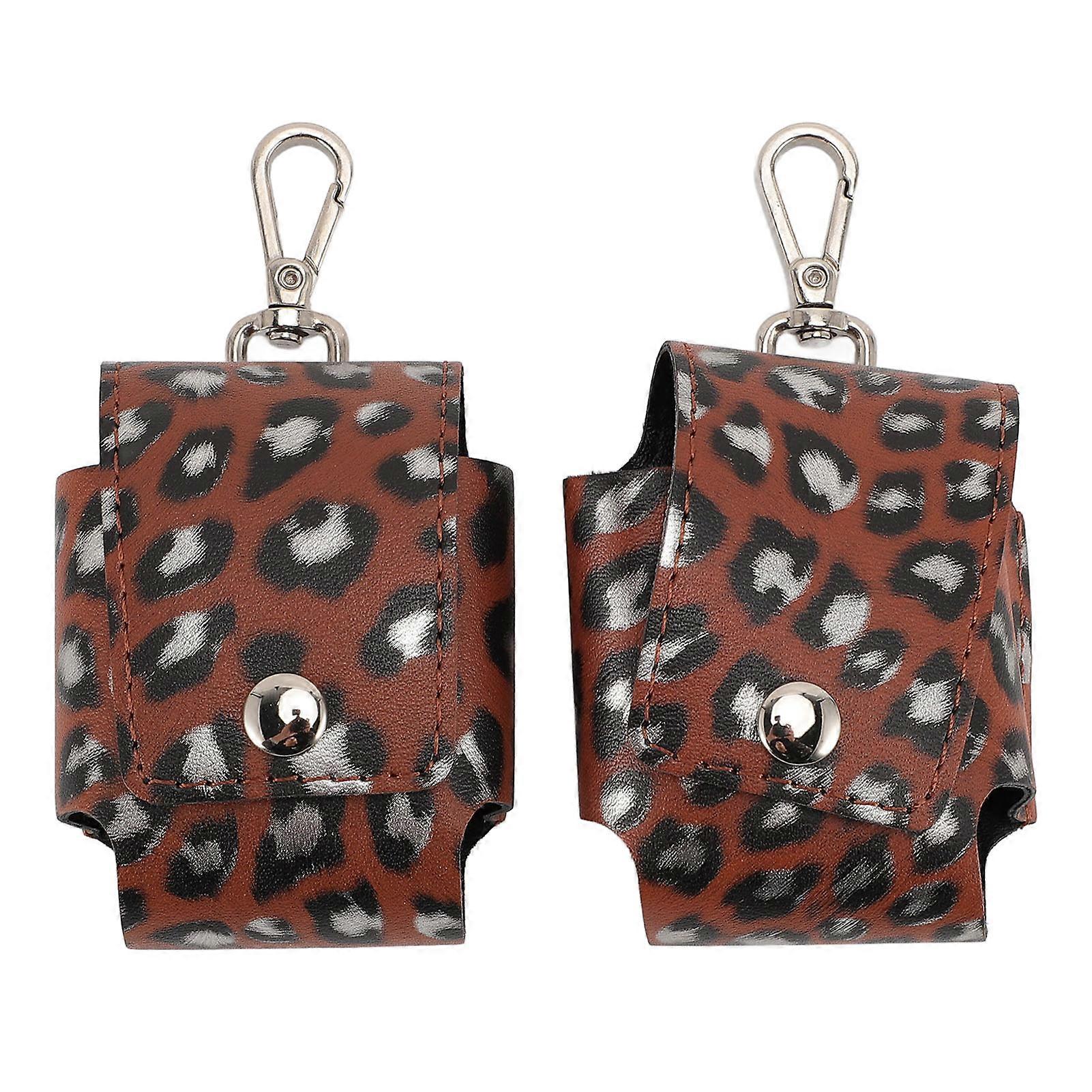 2pcs Fingertip Pulse Carrying PU Leather Portable Pulse Oximeter Carry Case for Travel Home Storage