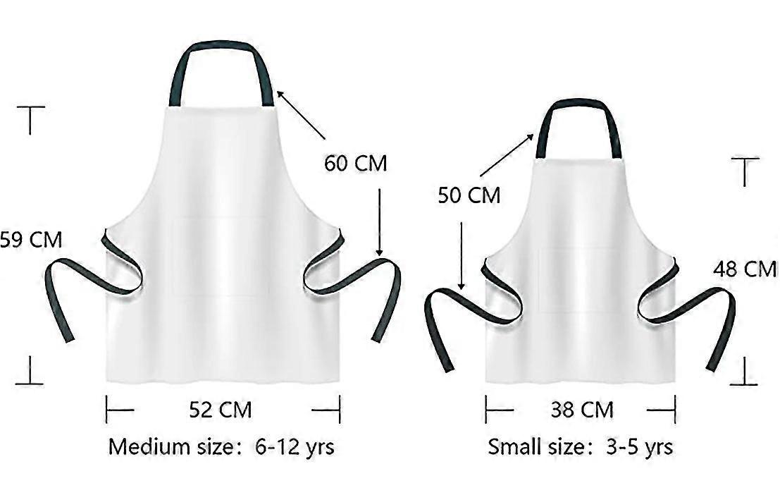 Copii șorț de bumbac reglabil impermeabil Chef șorț cu buzunar