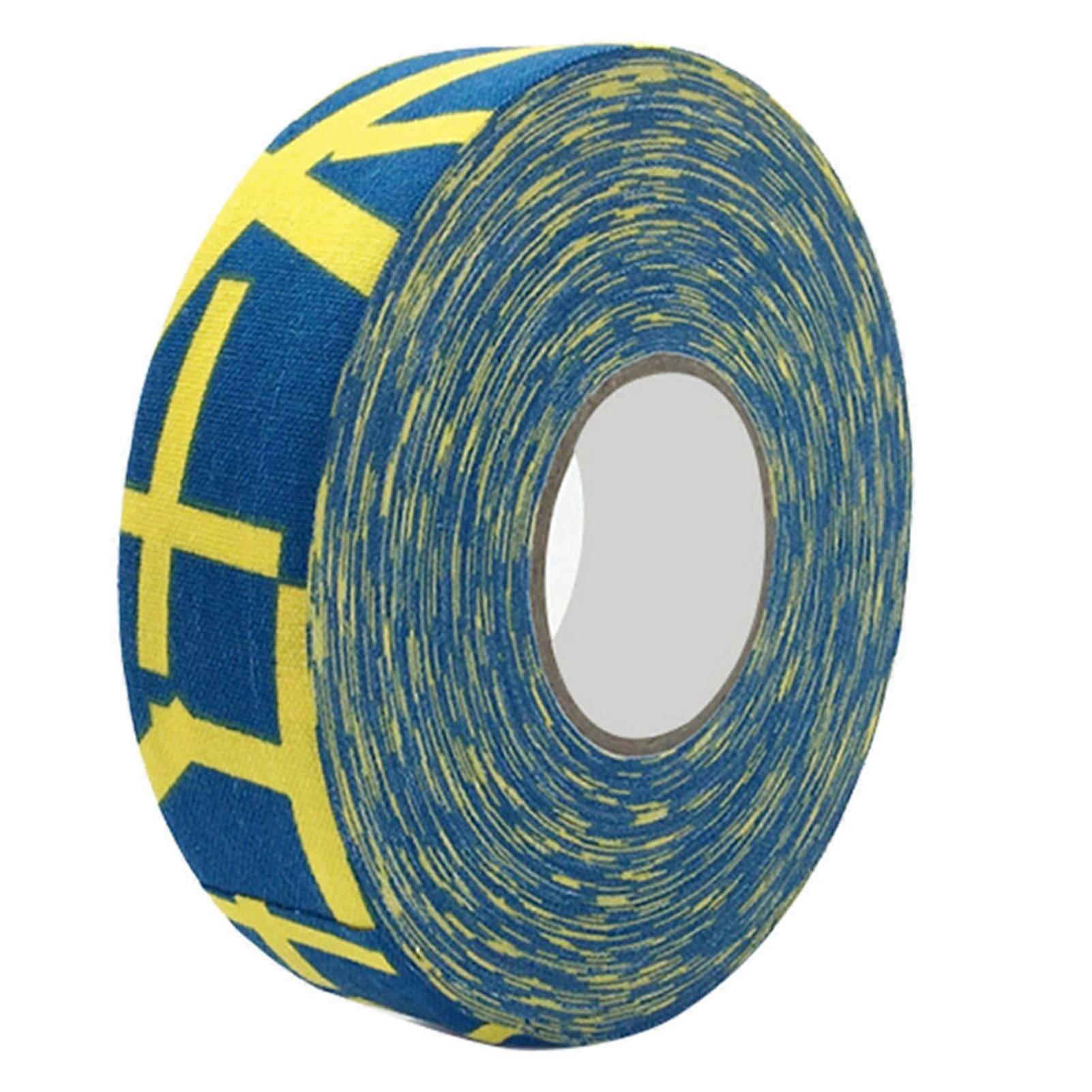 Hockey Stick Protective Tape, 2.5cm x 25m, Yellow, with Plus Sign