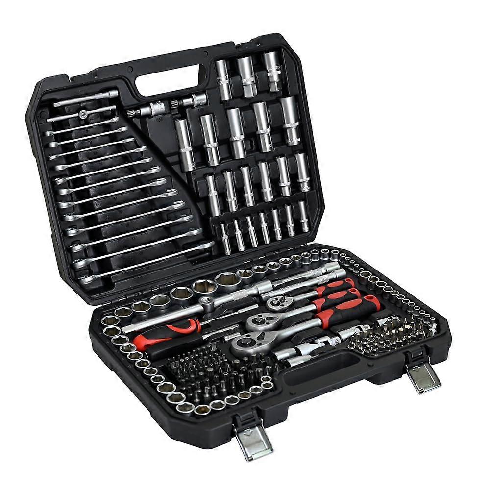 Tool Kit and Socket Wrench Set 216pcs Basic Manual Repair Tool Set for Home Use