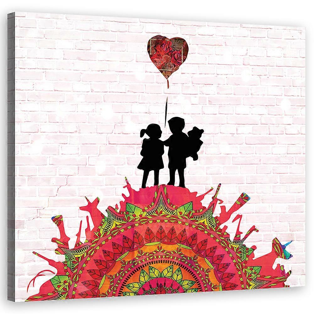 Lienzo Banksy Children abstracto - 40x40