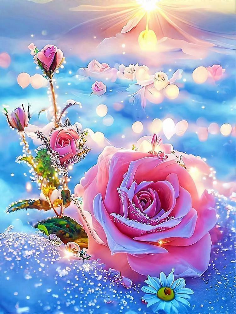 5D الماس اللوحة زهرة روز الفسيفساء عبر التطريز مجموعة الماس الكامل التطريز ديكور المنزل 2025 سلسلة جديدةDIY نمط 697