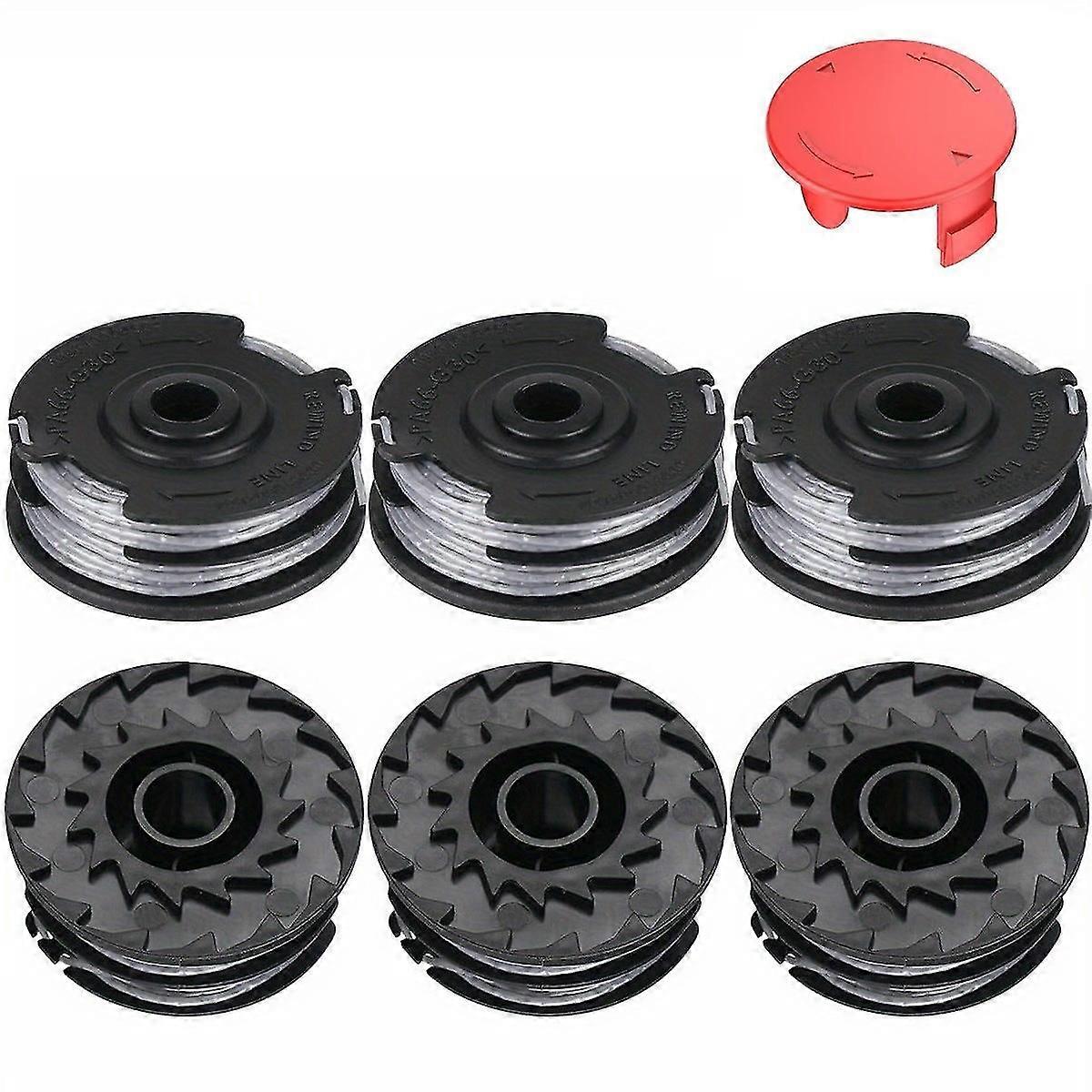 1 Set For Bosch 6PCS Lawn Mower Trimmer Spools 9 + 1 Protection Cap 1600A00X61, 1600A00DU0, F016L724