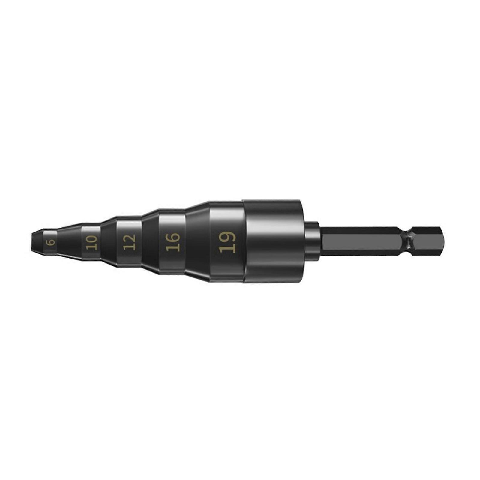 Pipe Stretcher Expander Tool, 5 in 1 Flaring Kit for 6/9/12/16/19mm Tubes with Hexagonal Shank Suitable for Engineering