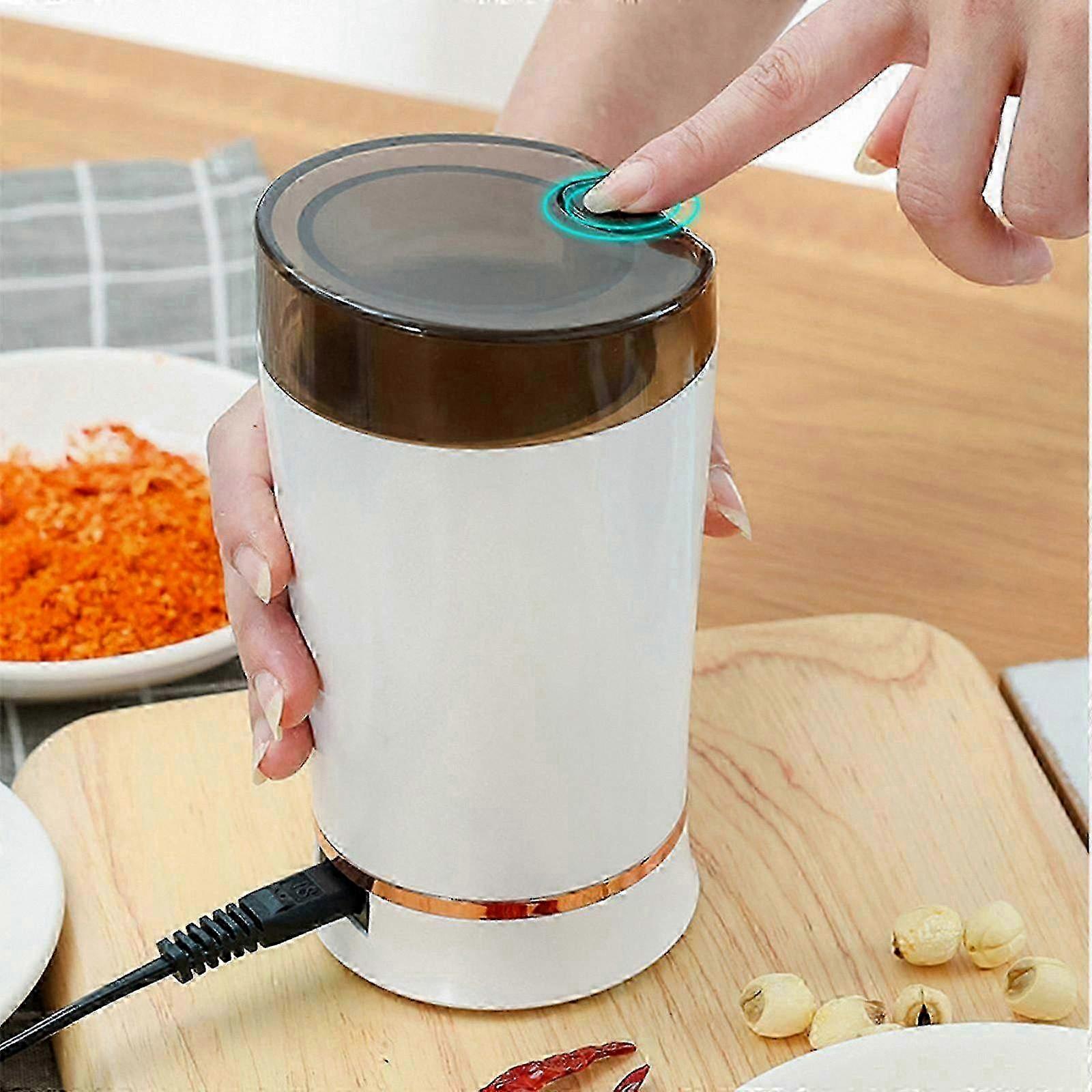 Electric Coffee Grinder, Grains Grinder, and Spice and Herb Grinder for Coffee Beans and Spices with 2 Stainless Steel Blades - Suitable for