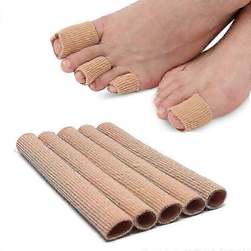 5pcs Toe Sleeves Silicone Gel Tube Finger Protector Compression Cushion For Corn, Calluses