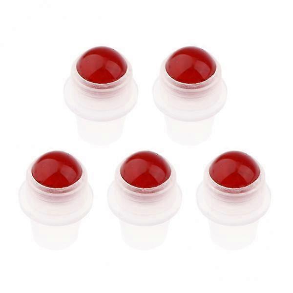 2X 5Pcs Replacement Tops for Essential Oils Bottles Red