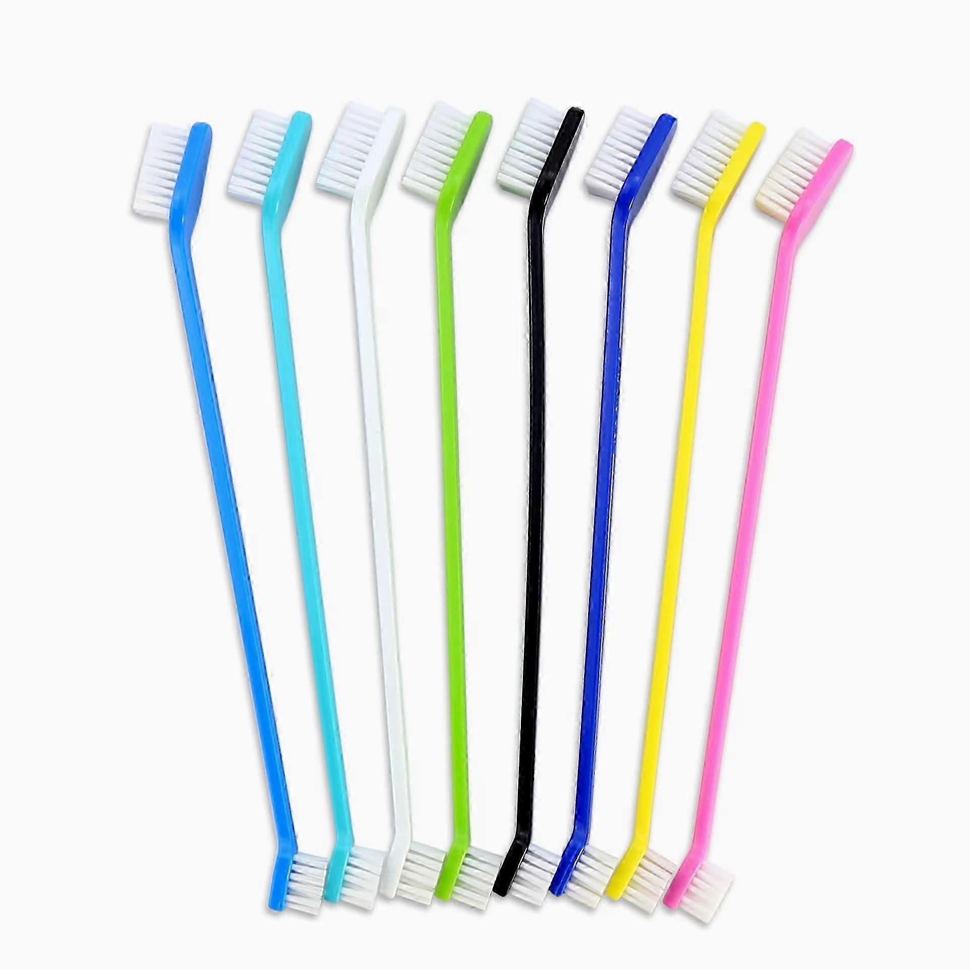 8-Piece Double-Head Soft-Bristle Pet Toothbrush Set