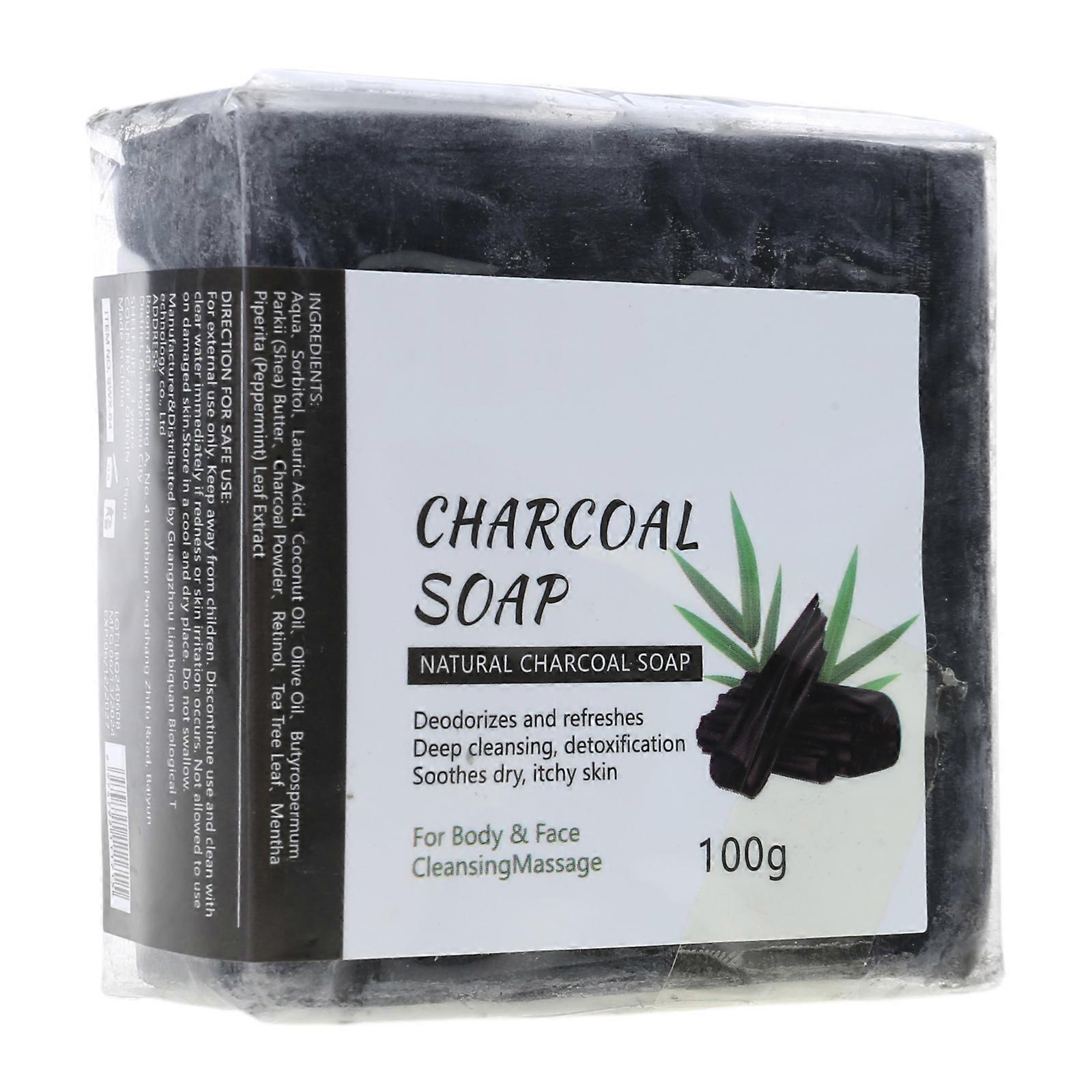 Natural Bar Soap Organic Ingredients Vegan Soap Moisturizing Soap Bar Black Charcoal Bar Soap for w/ Activated Charcoal