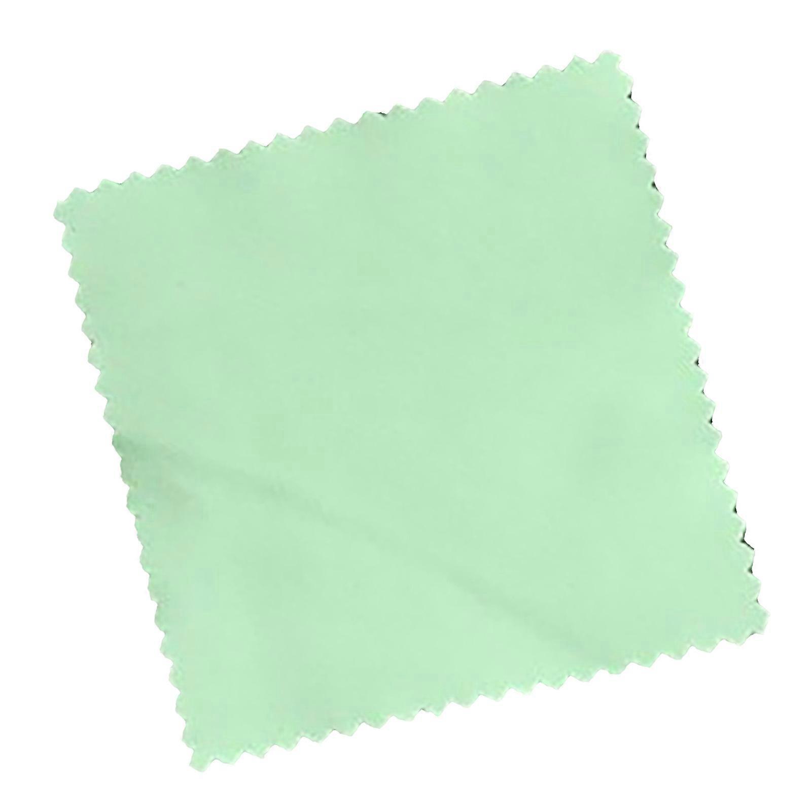100Pcs 6x8cm Glasses Cleaning Cloth Double Sided Velvet Gold Silver Jewelry Cleaning Cloth Fruit Green 