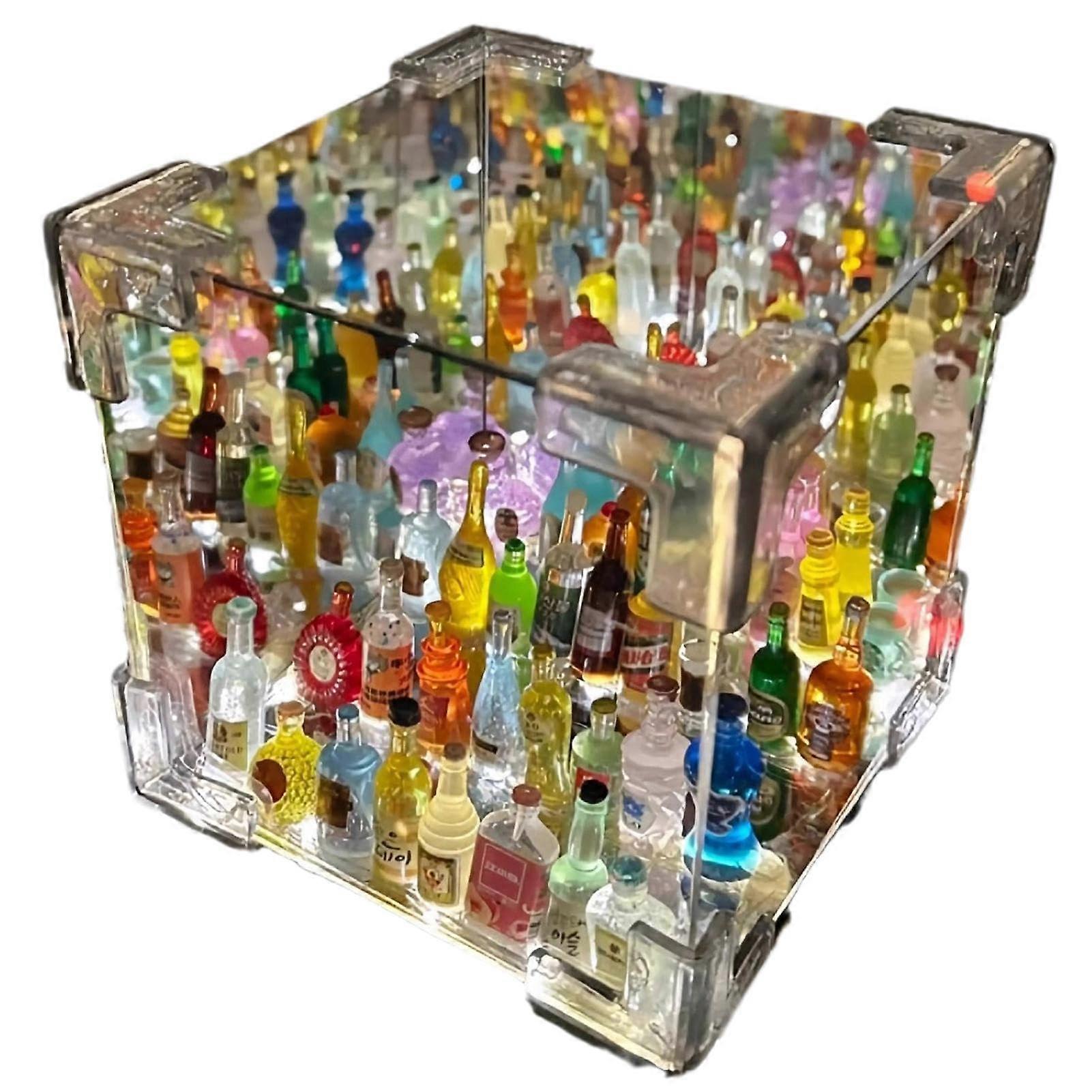 Cube Mirror Lamp Kit, LED Cube Mirror Light for Table and Bar Decor, 50-Piece Materials Set for Birthday Celebrations