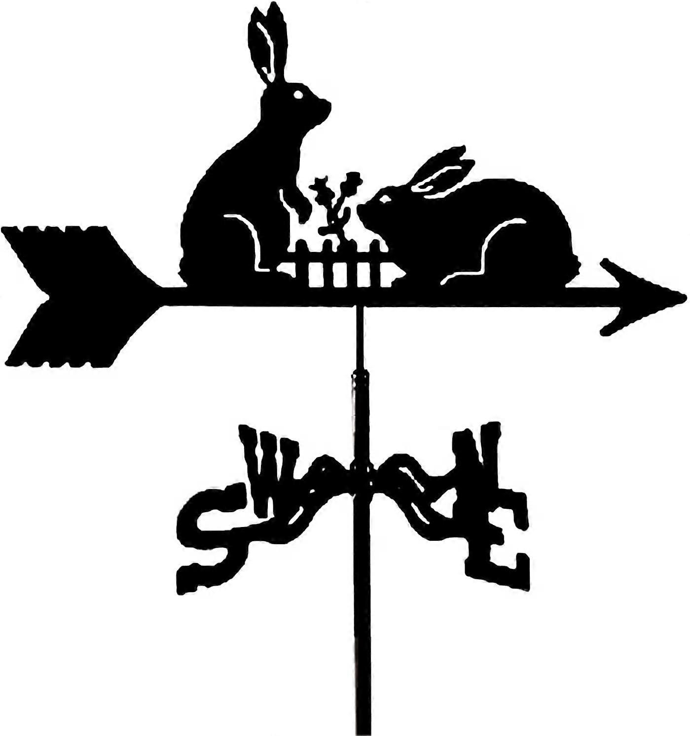 Metall weather vane with animal silhouette, wind direction indicator, M for outdoor use